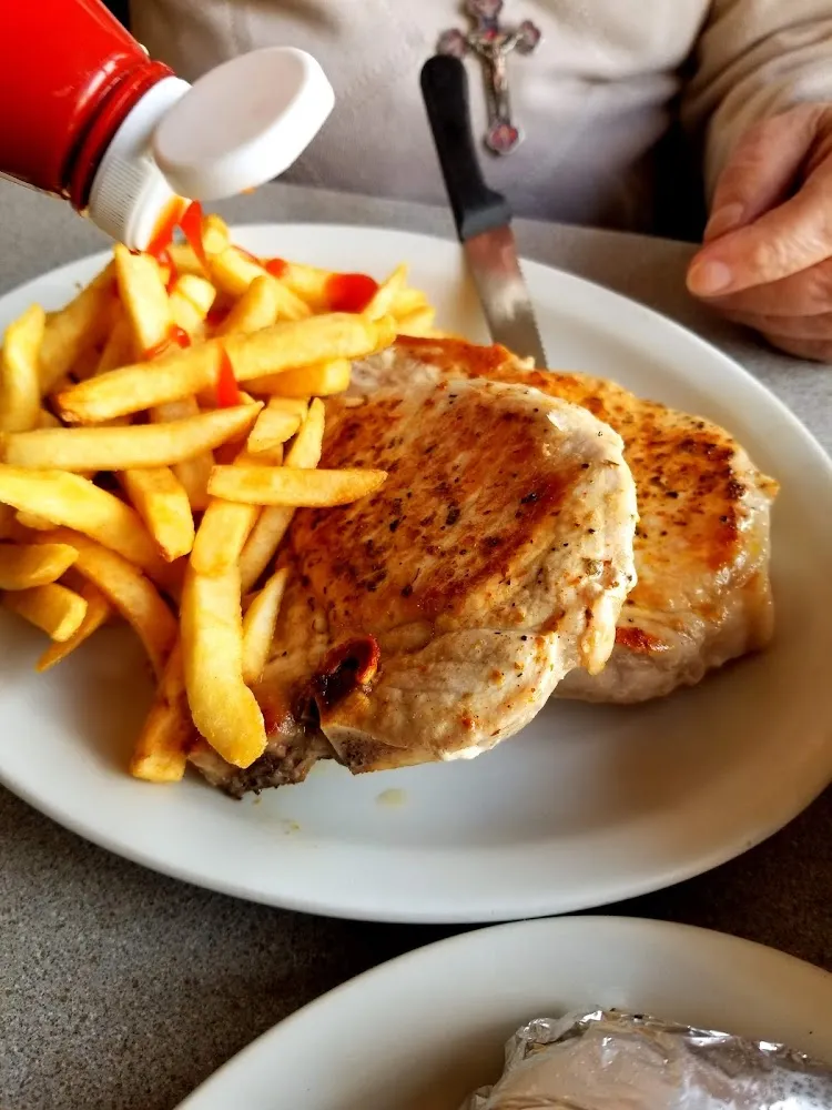 Pork Chops with French Fries